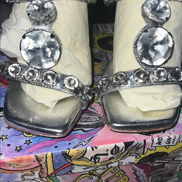 Anastas Heel in Silver JEFFREY CAMPBELL - Picture 6 of 7